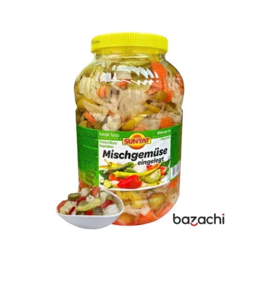 Suntat Pickled Mixed Vegetables (Karışık Turşu), 6 x 3 kg Case